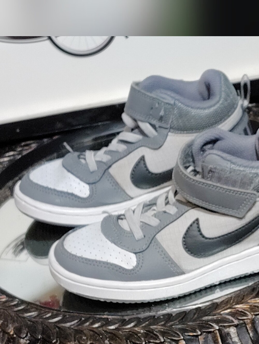 Nike Kids' Gray High-Top Sneakers